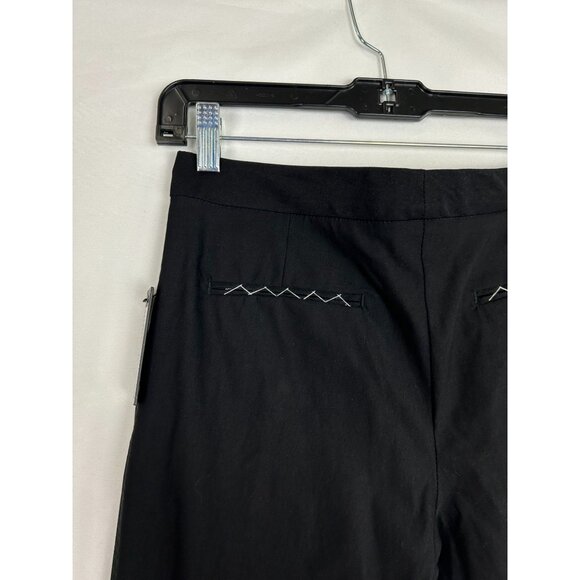 Max Studio Black Slim-Fit Womens Pants Size 0 With Embroidered Back Detail NWT - Picture 7 of 11